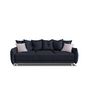 Voir la diapositive 5 : BEST MOBILIER Lena - canapé 3 places convertible - avec coffre - en tissu style scandinave