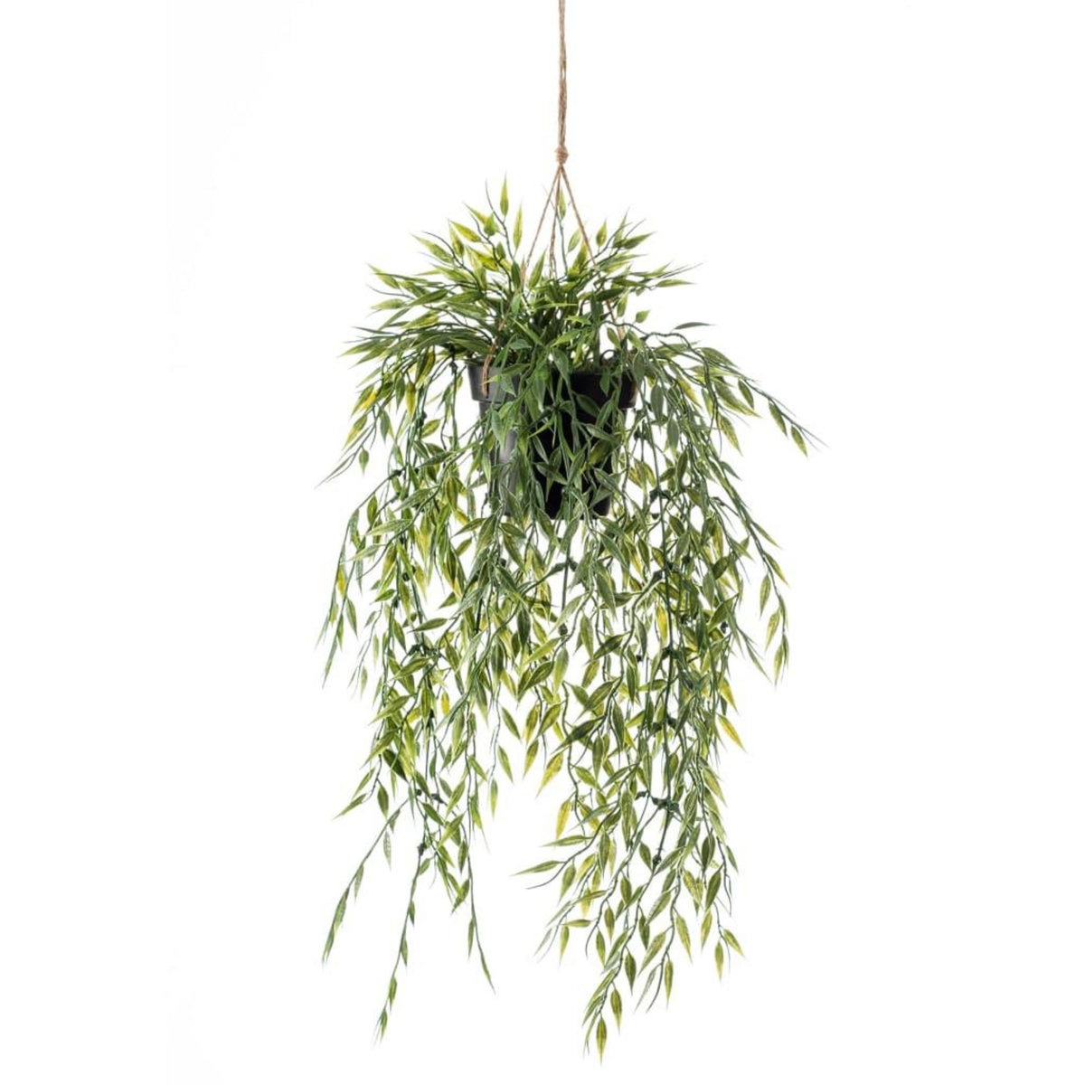 EMERALD Emerald Buisson suspendu de bambou artificiel en pot 50 cm