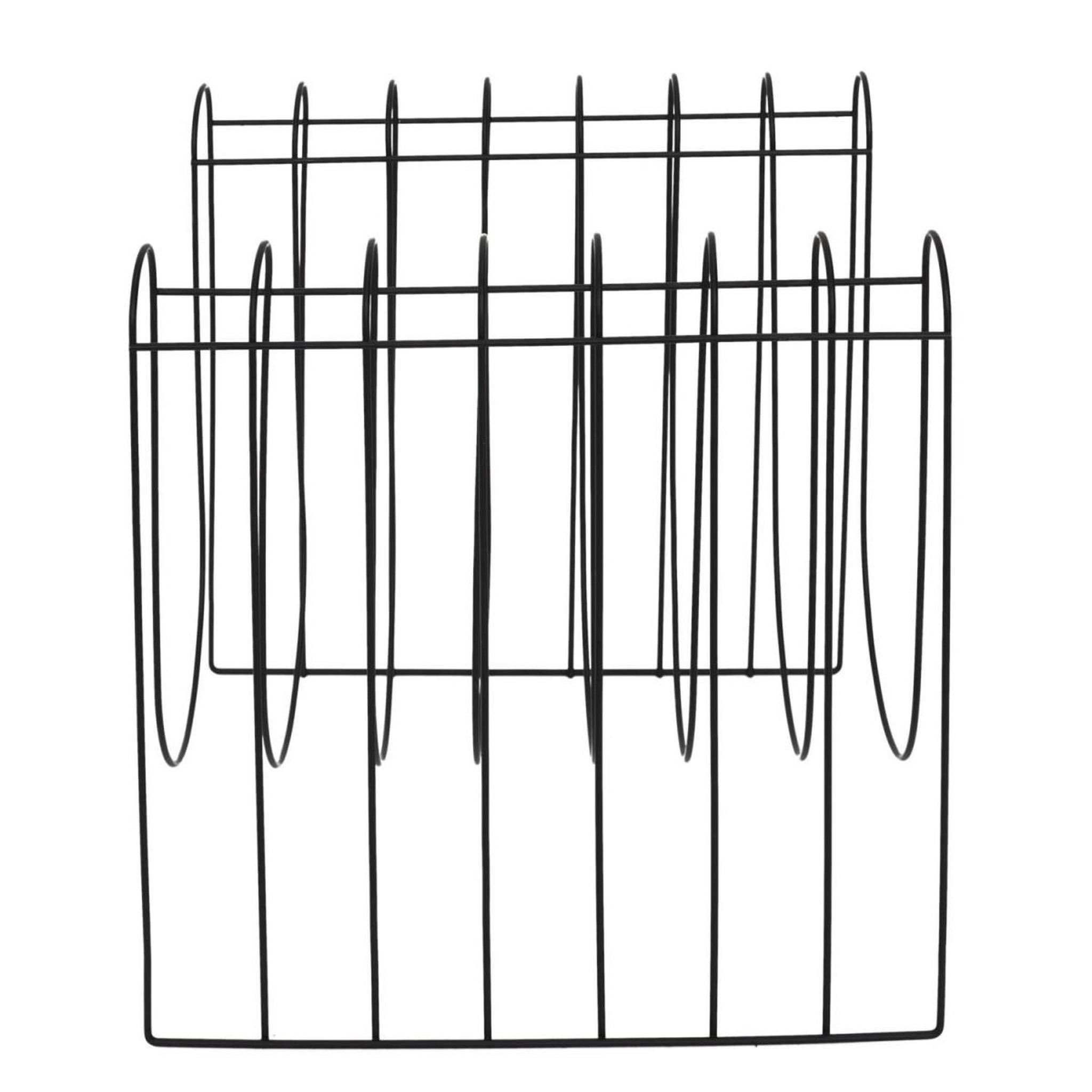 Voir la diapositive 2 : The Home Deco Factory Range Magazines Design  Filaire  33cm Noir