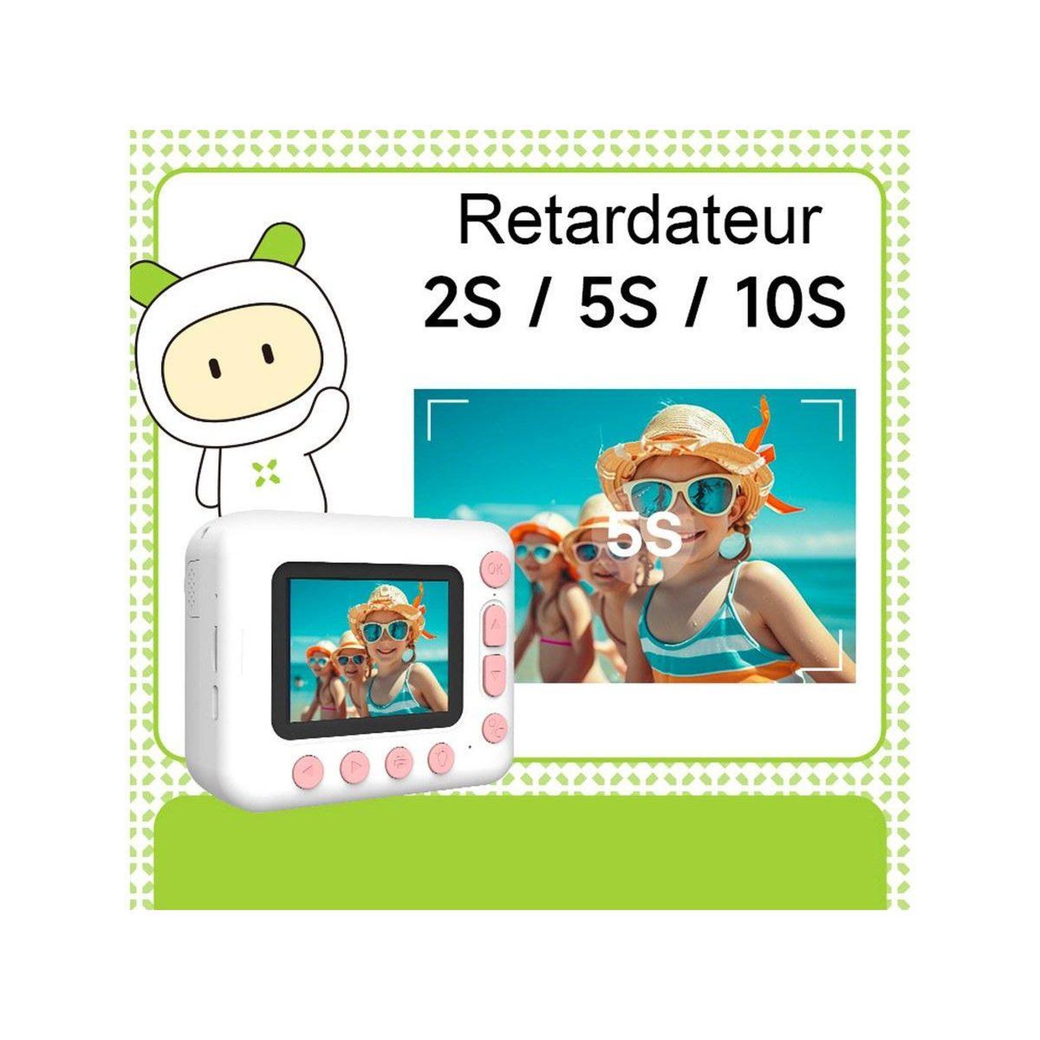 Voir la diapositive 4 : 1001JOUETS Appareil Photo Enfant - 48MP, Impression Instantanée, Écran 2,4 , Filtres et Jeux - Jaune