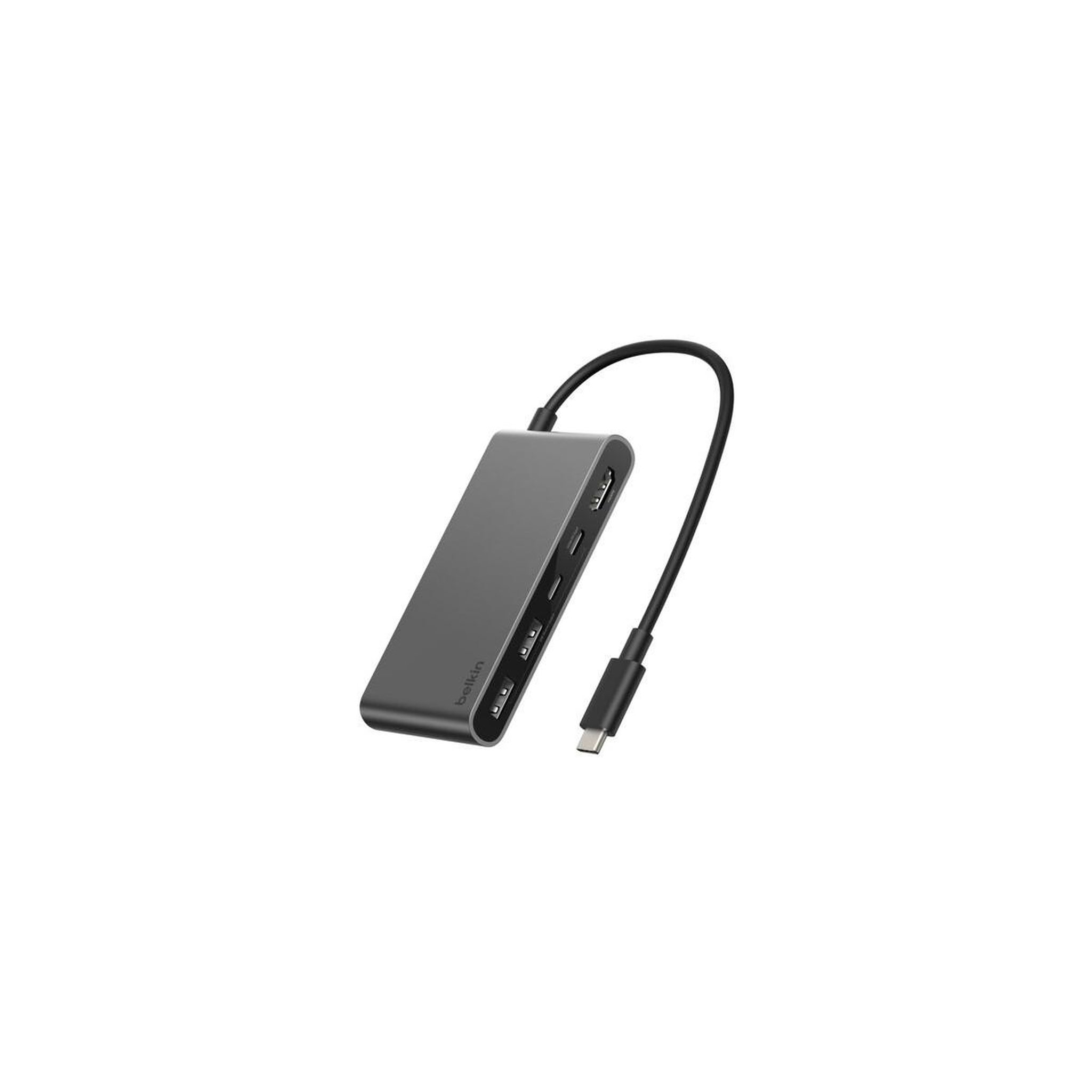 Voir la diapositive 2 : Belkin Hub 5 en 1 multiport 100W Gris