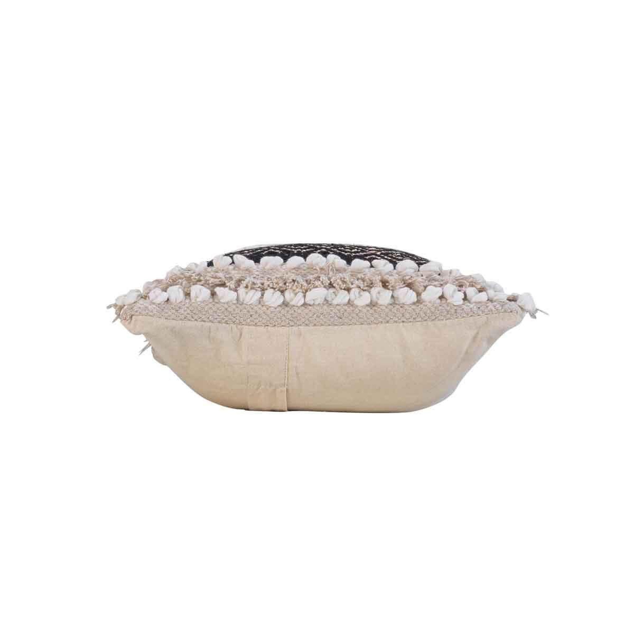 Voir la diapositive 3 : Douceur d'Intérieur Coussin déco  mirage  30x50cm naturel & noir