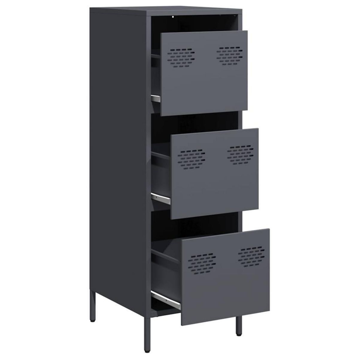 VIDAXL Buffet haut anthracite 39x35x103,5 cm acier