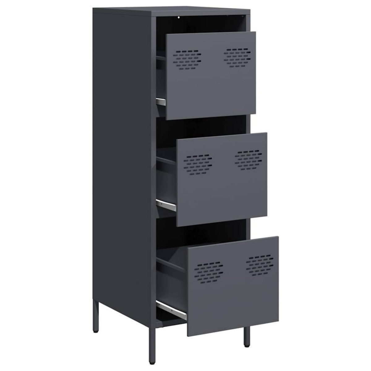 VIDAXL Buffet haut anthracite 39x35x103,5 cm acier