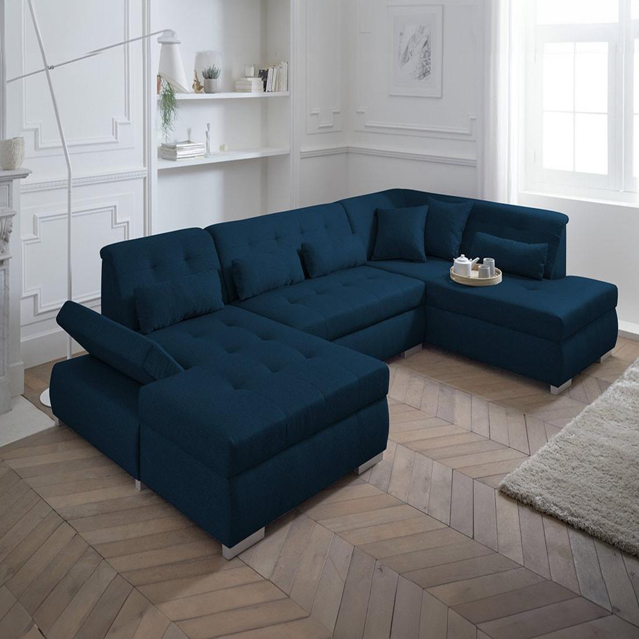 Voir la diapositive 2 : LISA DESIGN Vermont - canapé panoramique d'angle droit - 7 places - xxl