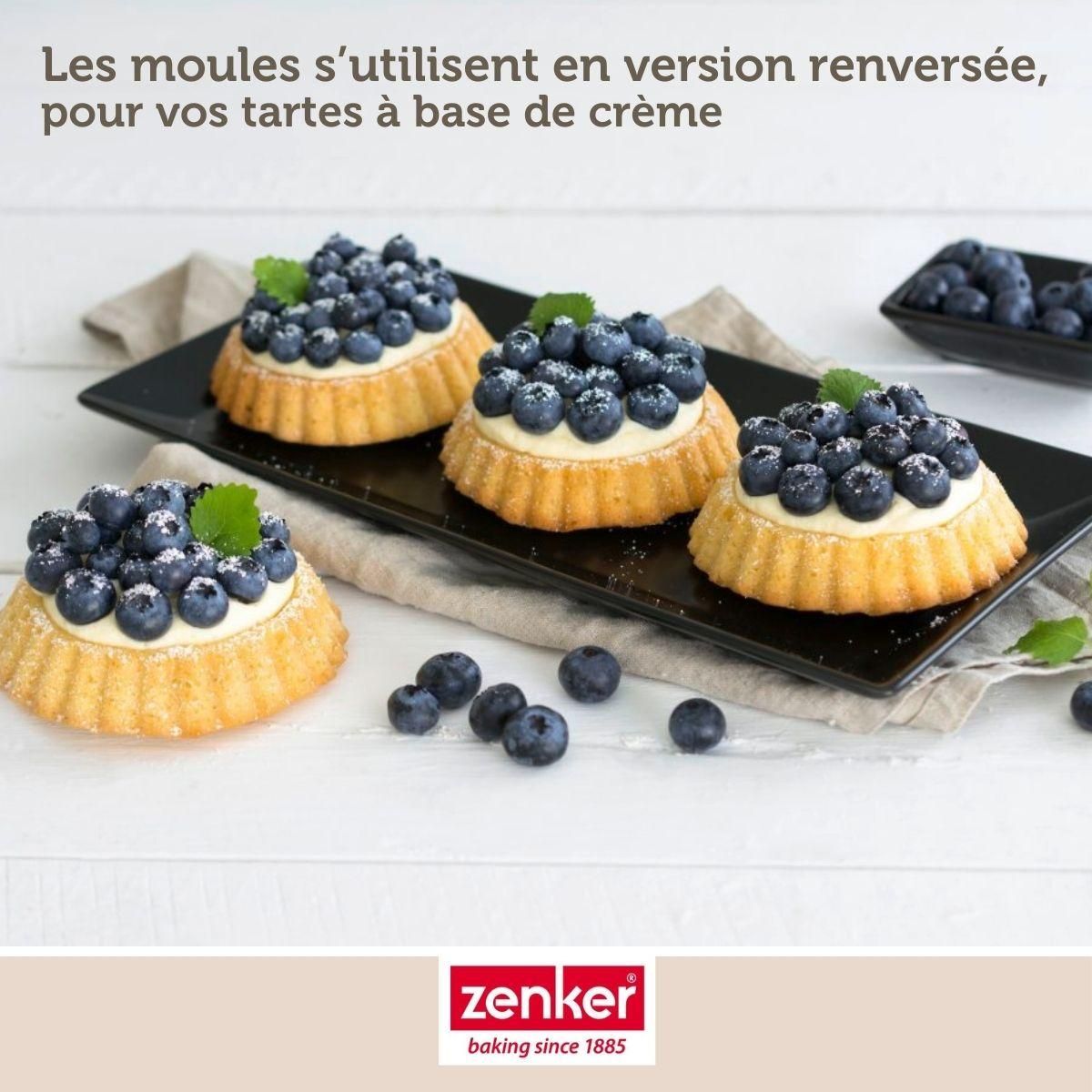 ZENKER Lot de 6 moules à tartelettes 10 cm Zenker Black Metallic