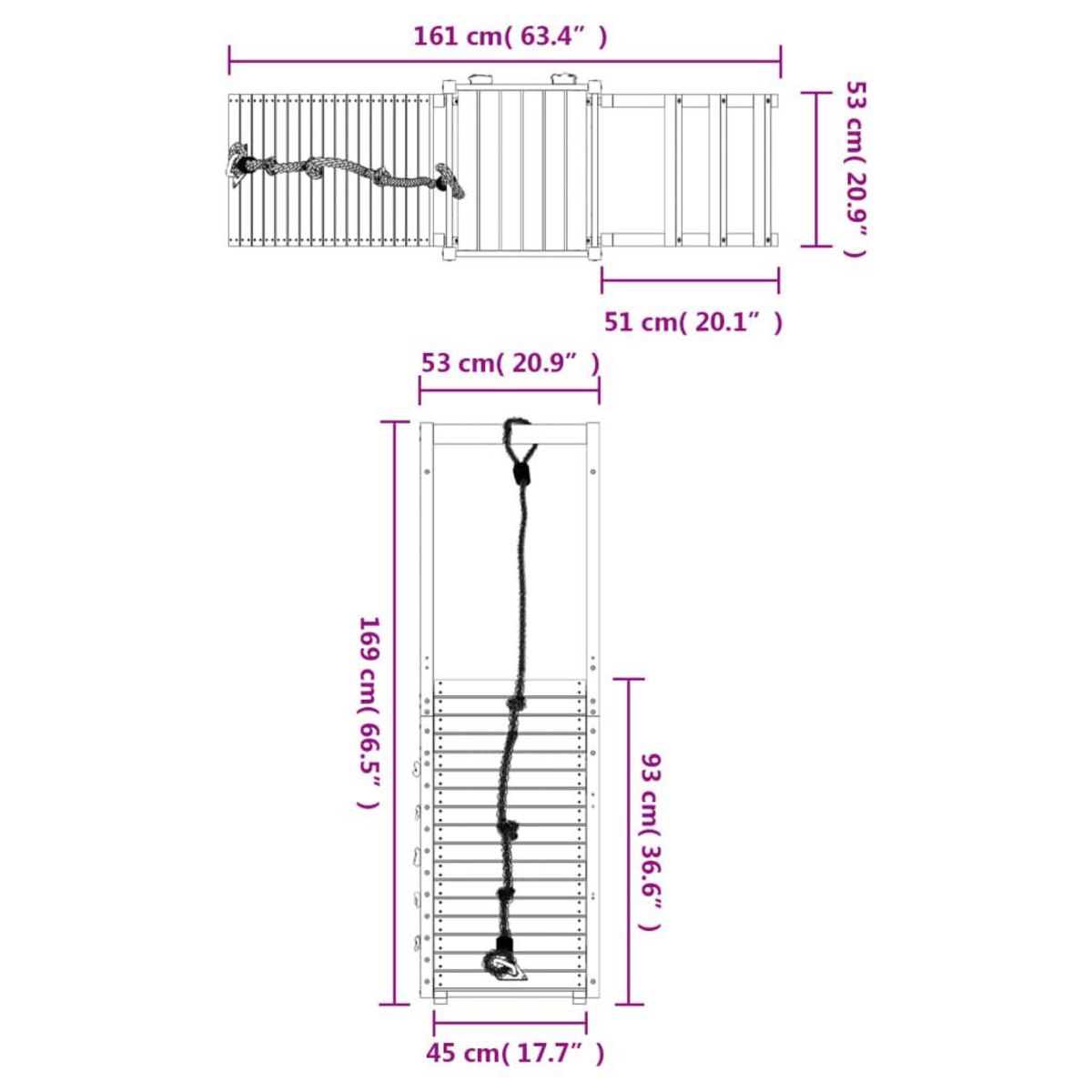 VIDAXL Aire de jeux d'exterieur bois de pin impregne