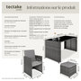 Voir la diapositive 6 : tectake Salon de jardin en résine tressée pour 2 à 4 personnes gris