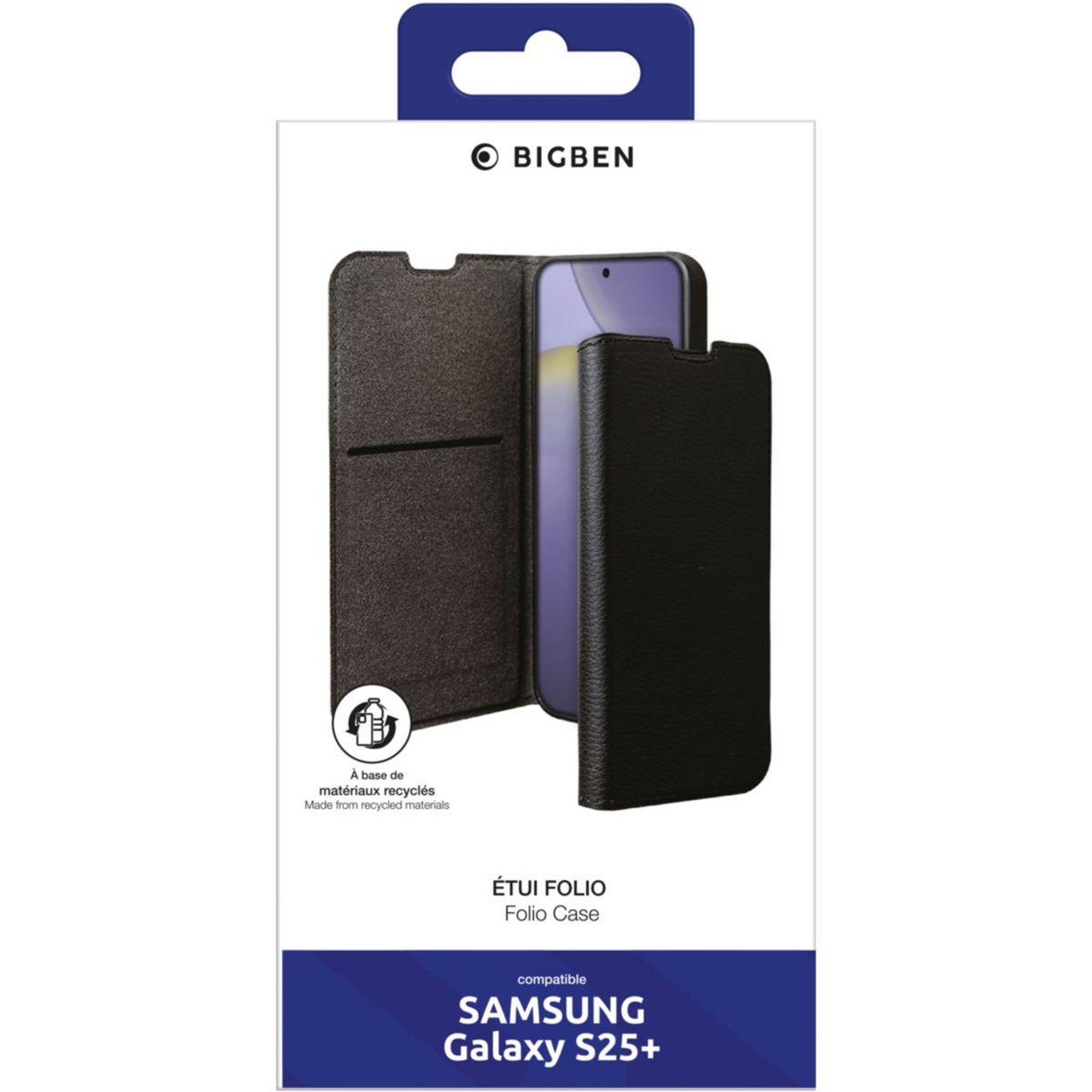 Voir la diapositive 2 : Bigben Connected Etui Samsung S25+ folio Noir
