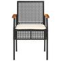 Voir la diapositive 4 : VIDAXL Chaises de jardin coussins lot de 4 noir resine tressee acacia