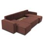 Voir la diapositive 2 : BEST MOBILIER Artemisa - canapé panoramique en u - 7 places - convertible avec coffre - en velours côtelé