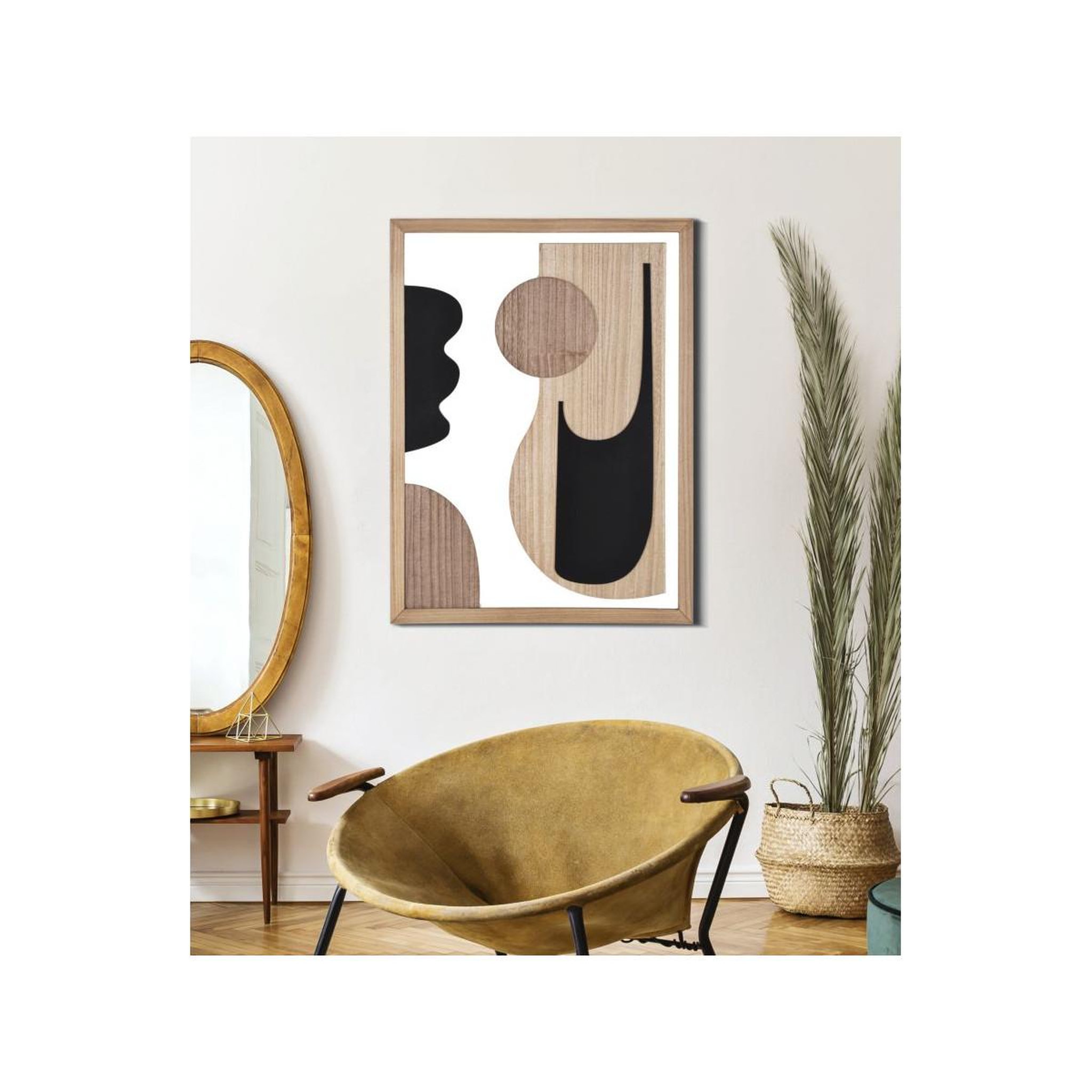 Voir la diapositive 5 : Paris Prix Décoration murale encadrée  astrys  80cm naturel & noir