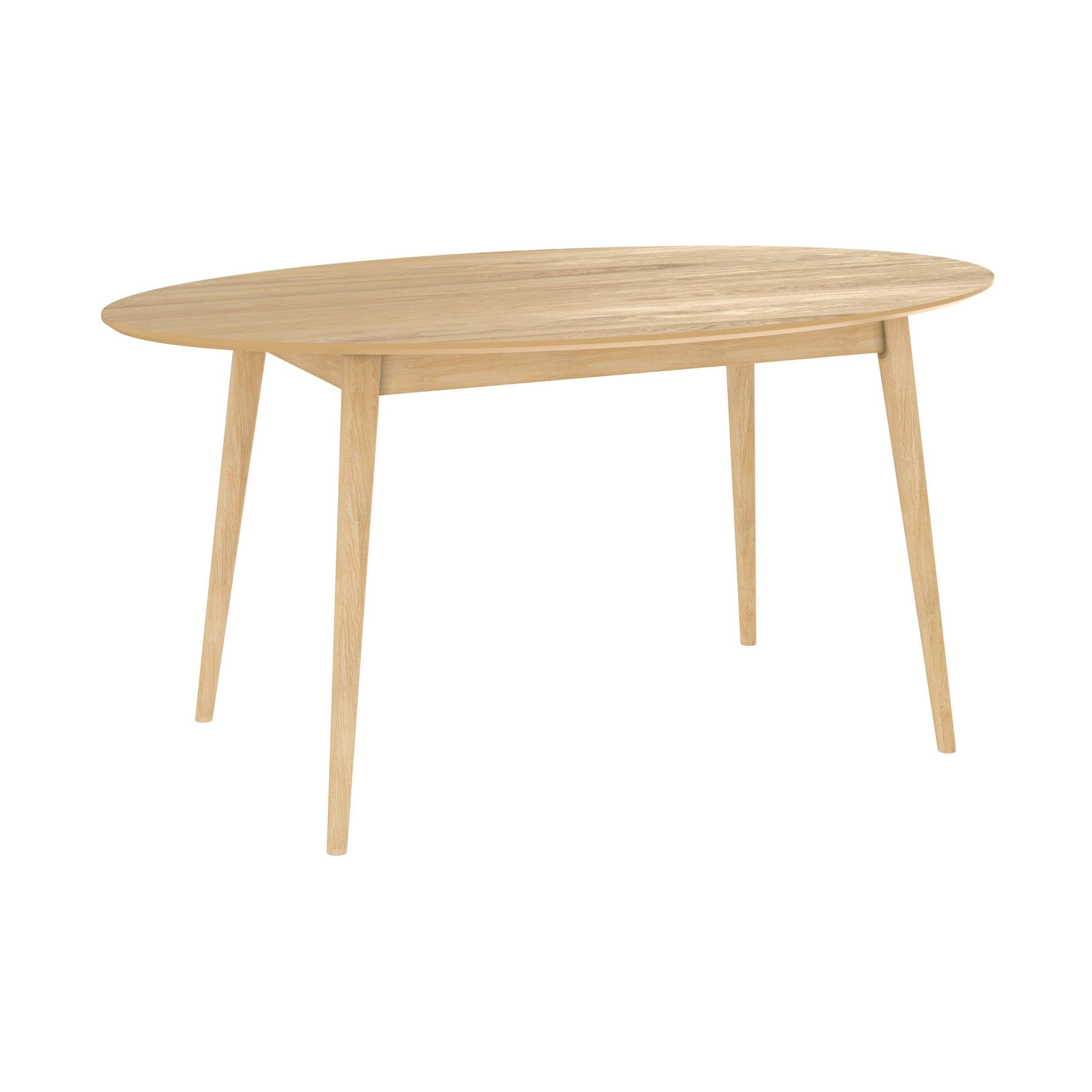 MAISON PAVANE Table ovale 6 personnes en bois clair 150 cm-eddy