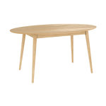 Rendez vous déco Table ovale 6 personnes en bois clair 150 cm-Eddy