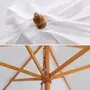 SWEEEK Parasol droit rectangulaire en bois 2x3m - Cabourg  - mât central en bois, système d'ouverture manuelle, poulie