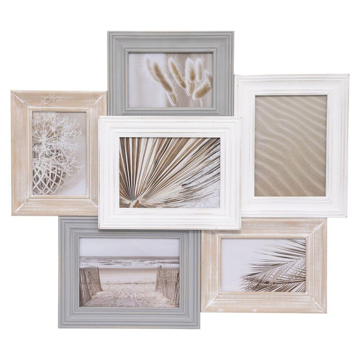 ATMOSPHERA Pêle-mêle Lisandre 6 photo en Pin - Vert, beige et blanc