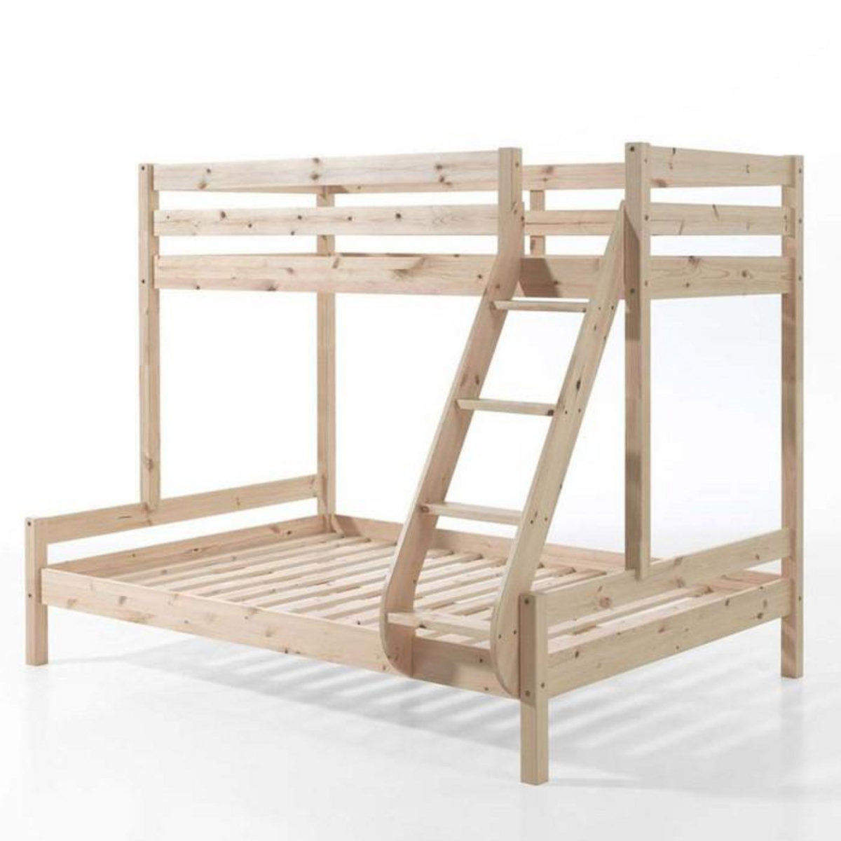 Paris Prix Lit Superposé Triple  Pino  140x200cm Naturel