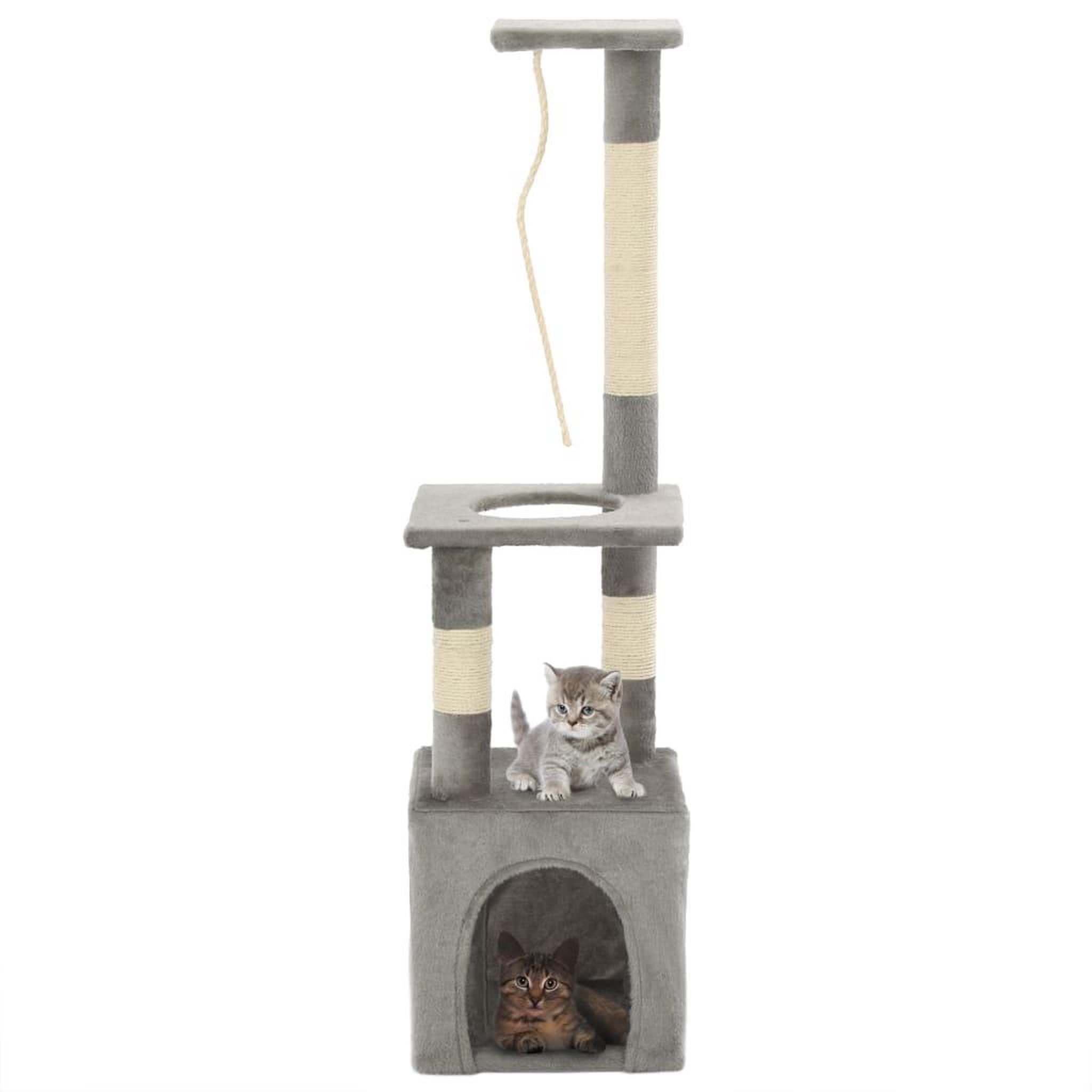 Voir la diapositive 1 : VIDAXL Arbre a chat avec griffoirs en sisal 109 cm Gris