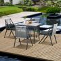 Voir la diapositive 2 : OUTSUNNY Ensemble salon de jardin design Acapulco 4 places 5 pièces noir alu gris