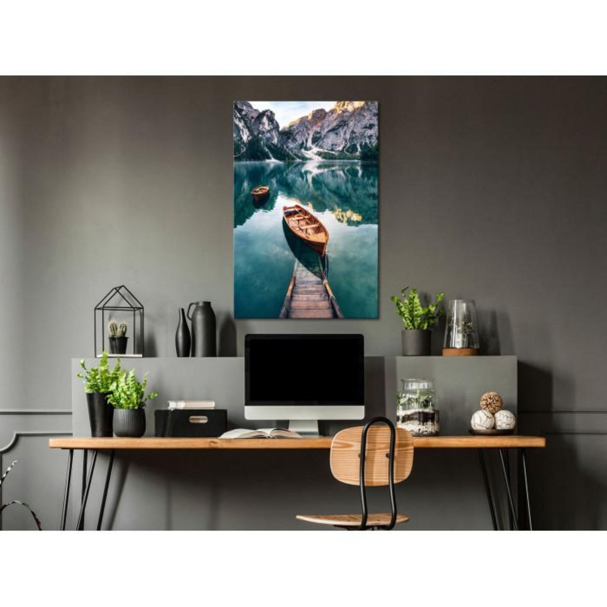 Paris Prix Tableau Imprimé  Boats in Dolomites