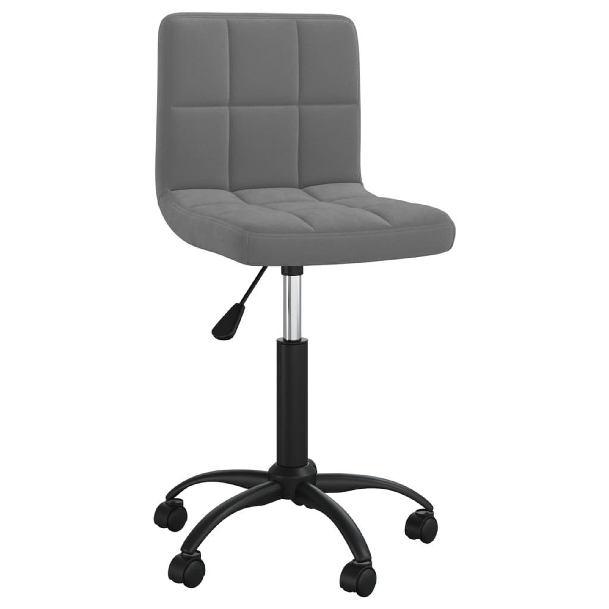 Voir la diapositive 2 : VIDAXL Chaise pivotante de bureau gris fonce velours