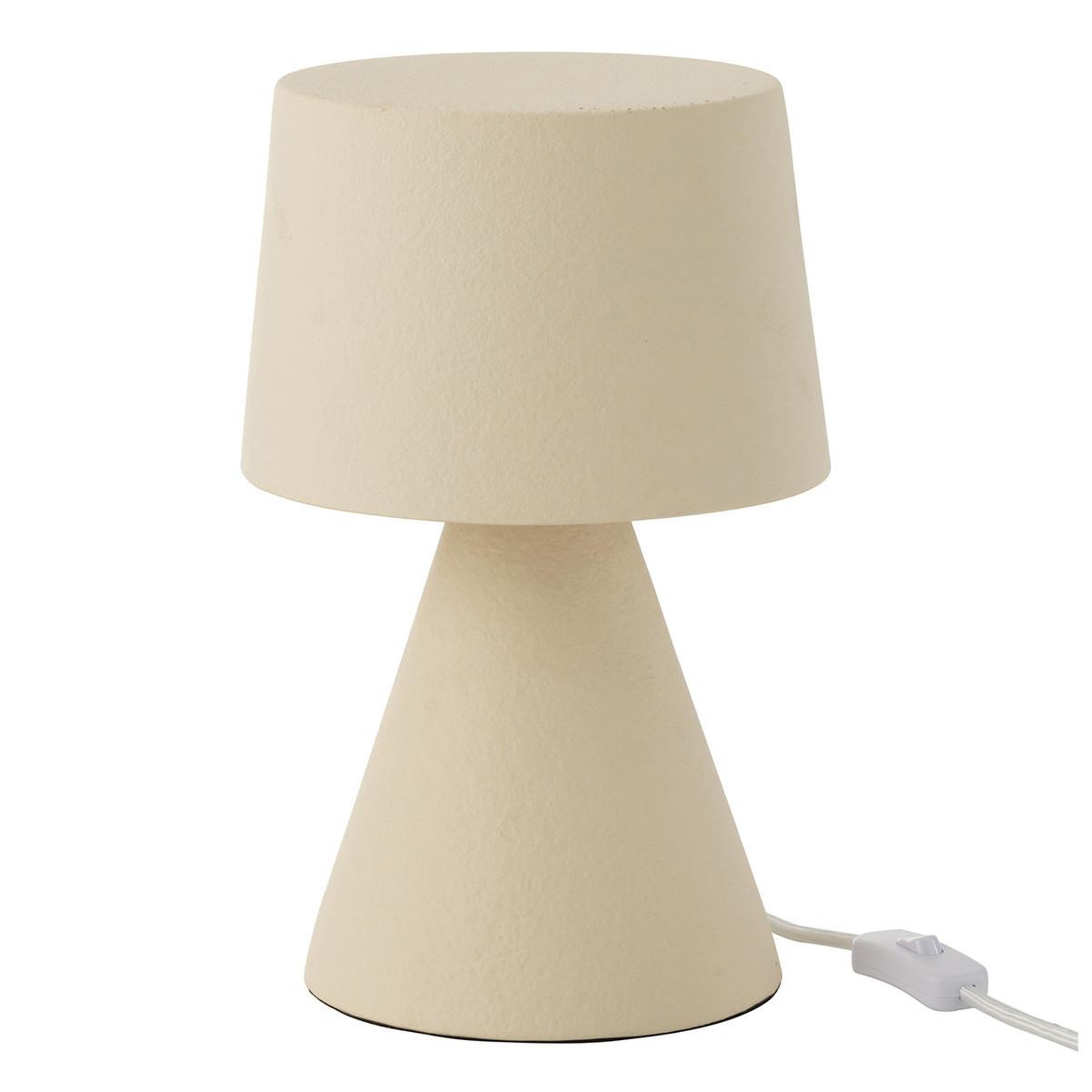 J-LINE Lampe à poser petit abat-jour  pierre  34cm beige