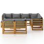 Voir la diapositive 3 : VIDAXL Salon de jardin 10 pcs avec coussin Bois d'acacia solide