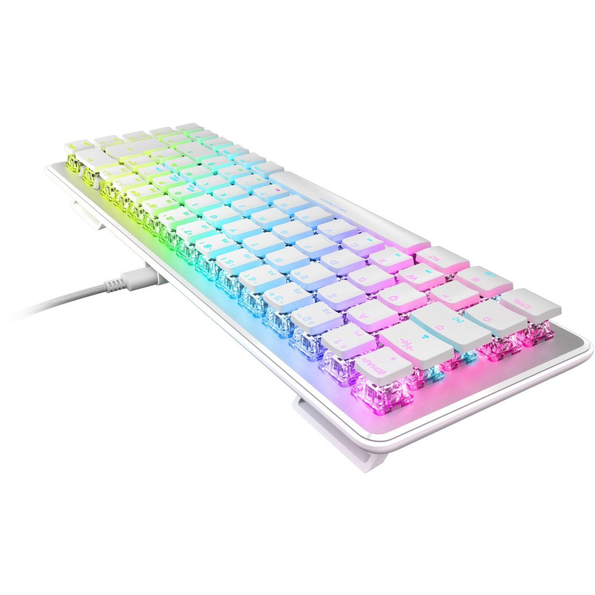 Voir la diapositive 3 : Turtle Beach Clavier gamer vulcan ii mini blanc linear fr