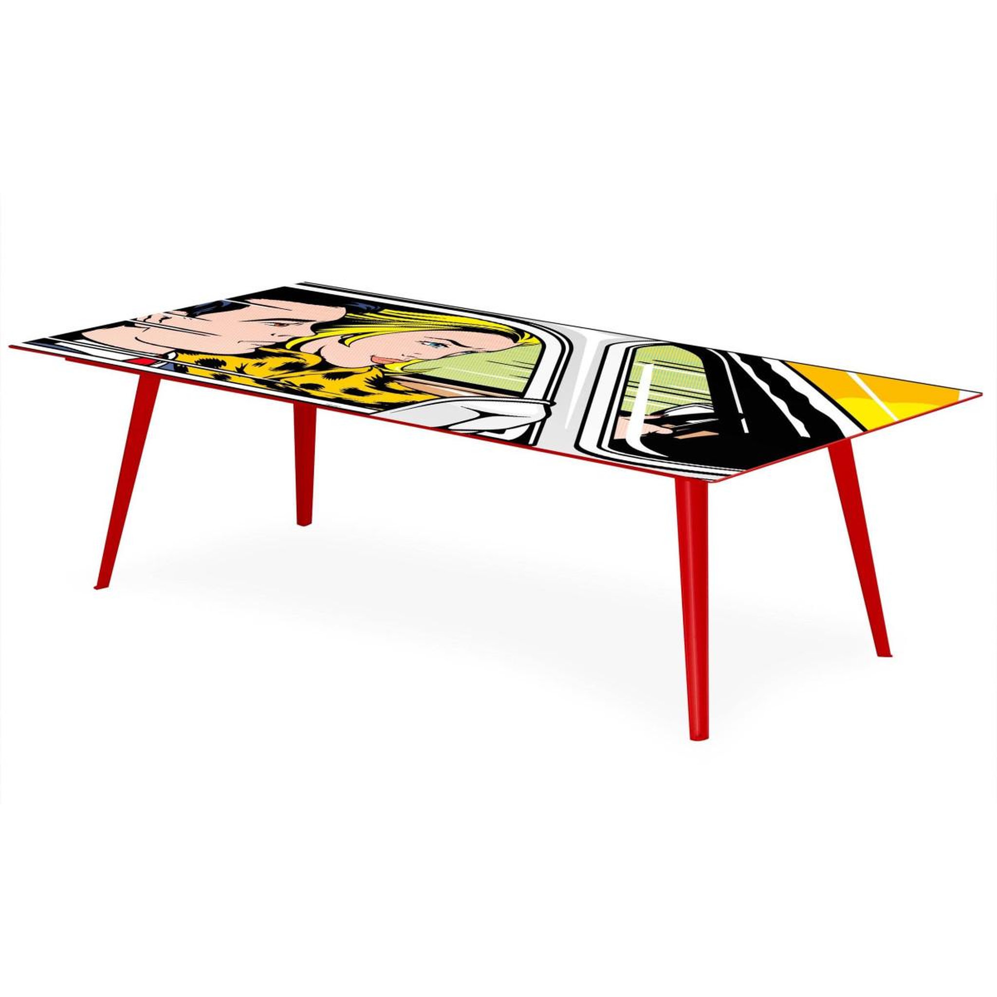 Voir la diapositive 2 : Paris Prix Table basse 1 cover  fast car  120cm rouge