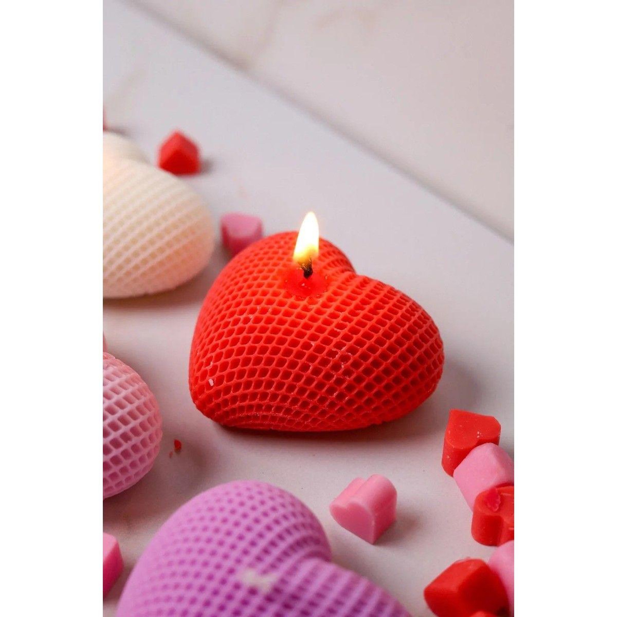 Voir la diapositive 3 : SC CRYSTAL Bougie parfumée Coeur - Rose