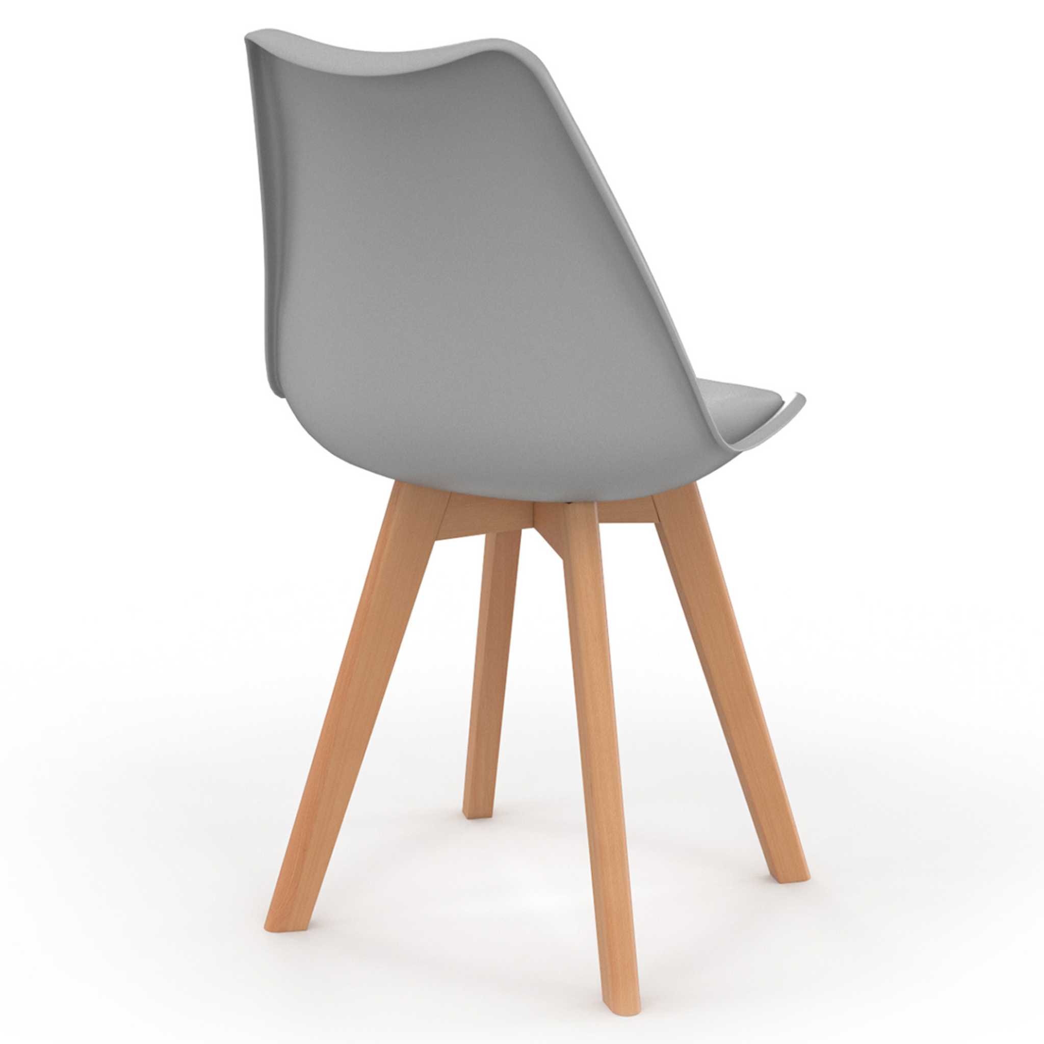 Voir la diapositive 4 : ID MARKET Lot de 4 chaises scandinaves sara mix color pastel rose, blanc, gris clair, bleu