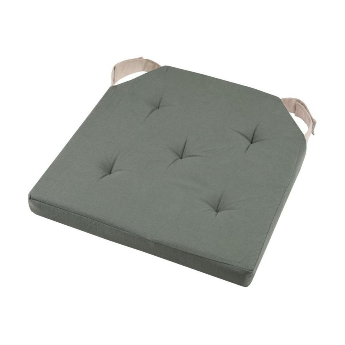 STOF Lot de 4 galettes de chaise Duo velcro 38x38 Vert Lin
