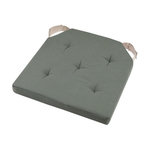 STOF Lot de 4 galettes de chaise Duo velcro 38x38 Vert Lin