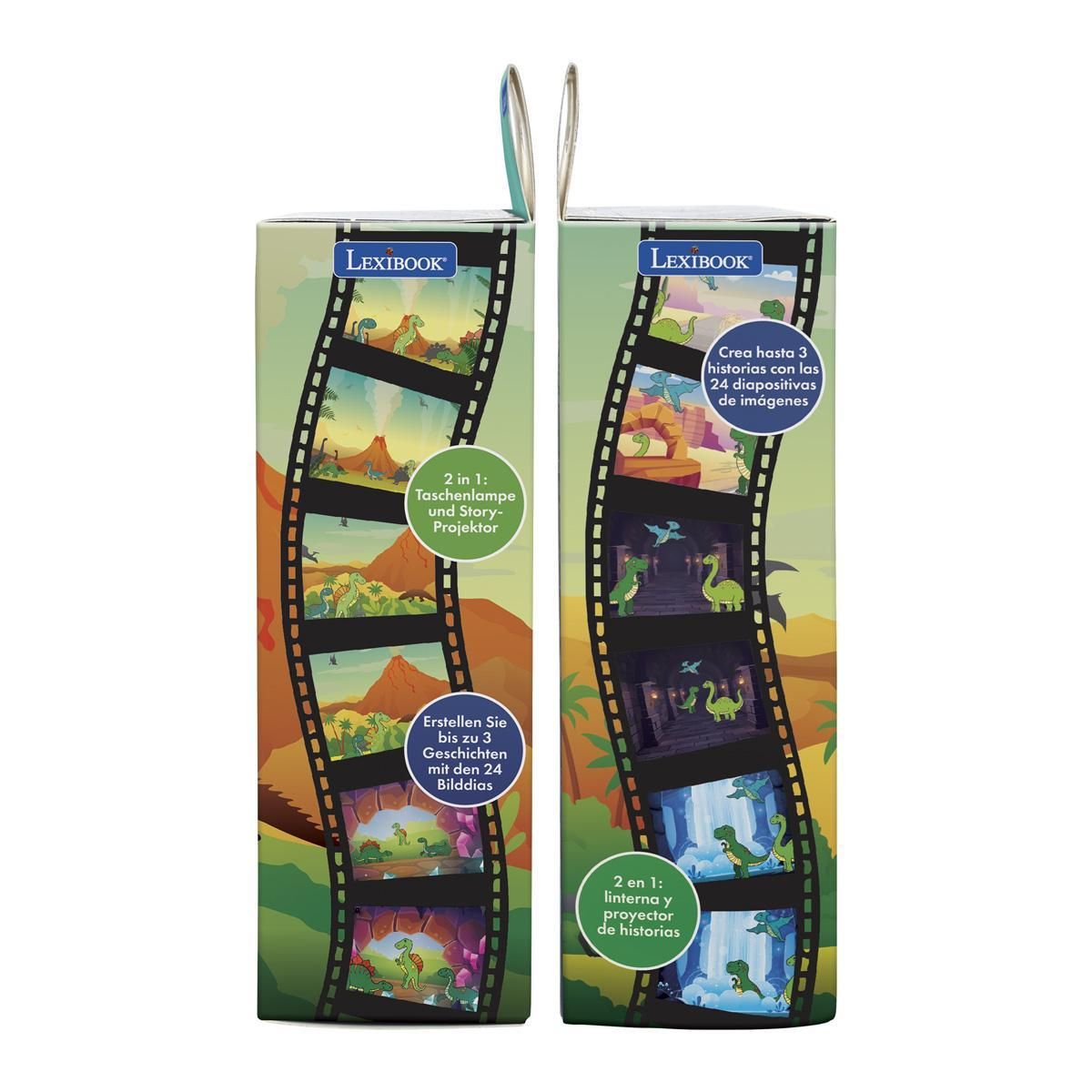 Lexibook Projecteur à histoires et lampe torche dinosaure