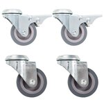 VIDAXL 4 pcs Roulettes pivotantes a trou de boulon 50 mm