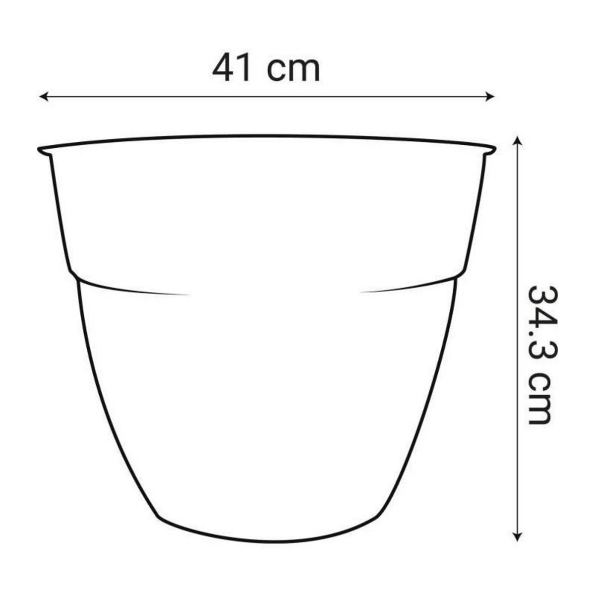 Eda Pot  de fleur rond Osaka Ø 40 x H.34,3 cm Anthracite - Eda