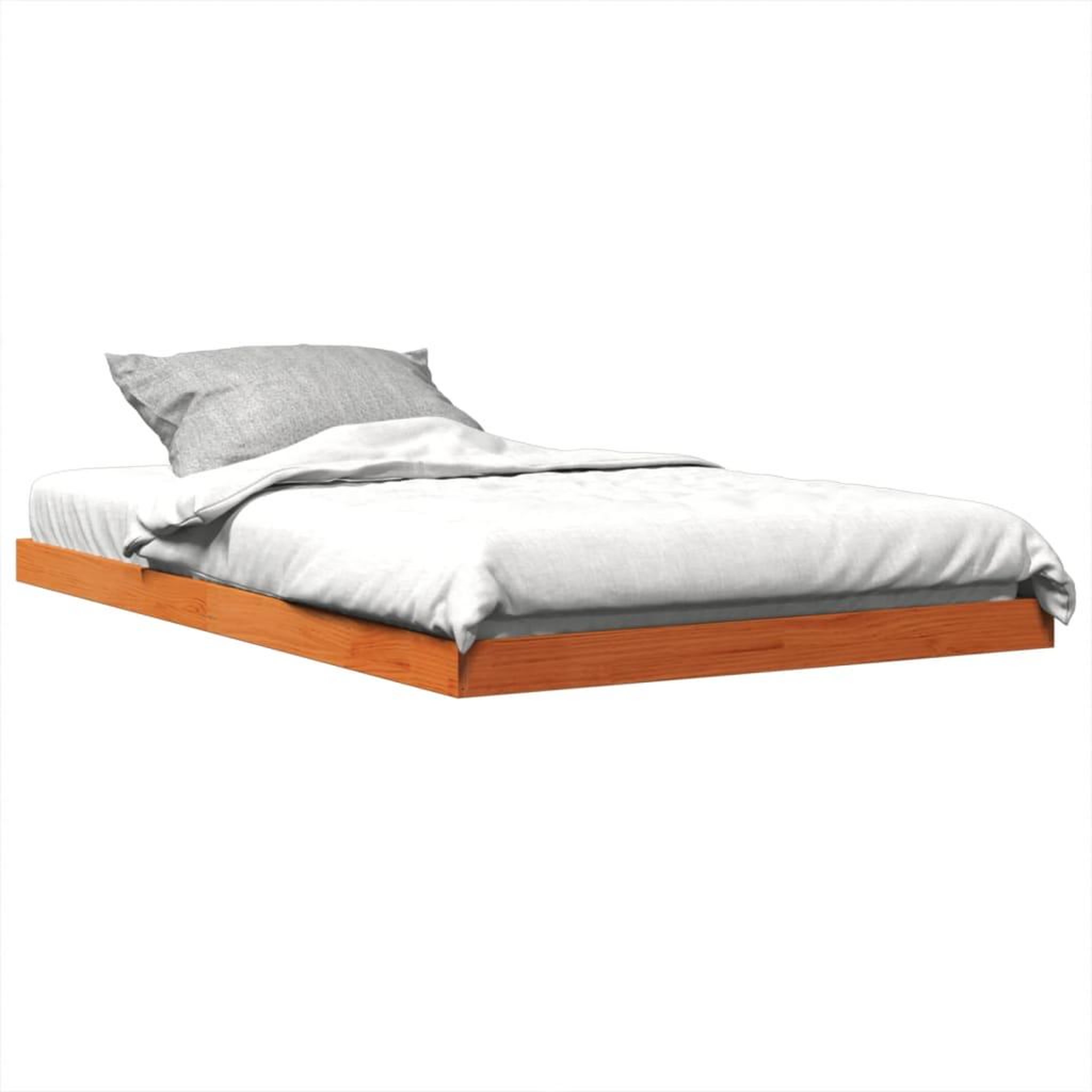 Voir la diapositive 3 : VIDAXL Cadre de lit sans matelas cire marron 120x190cm bois pin massif