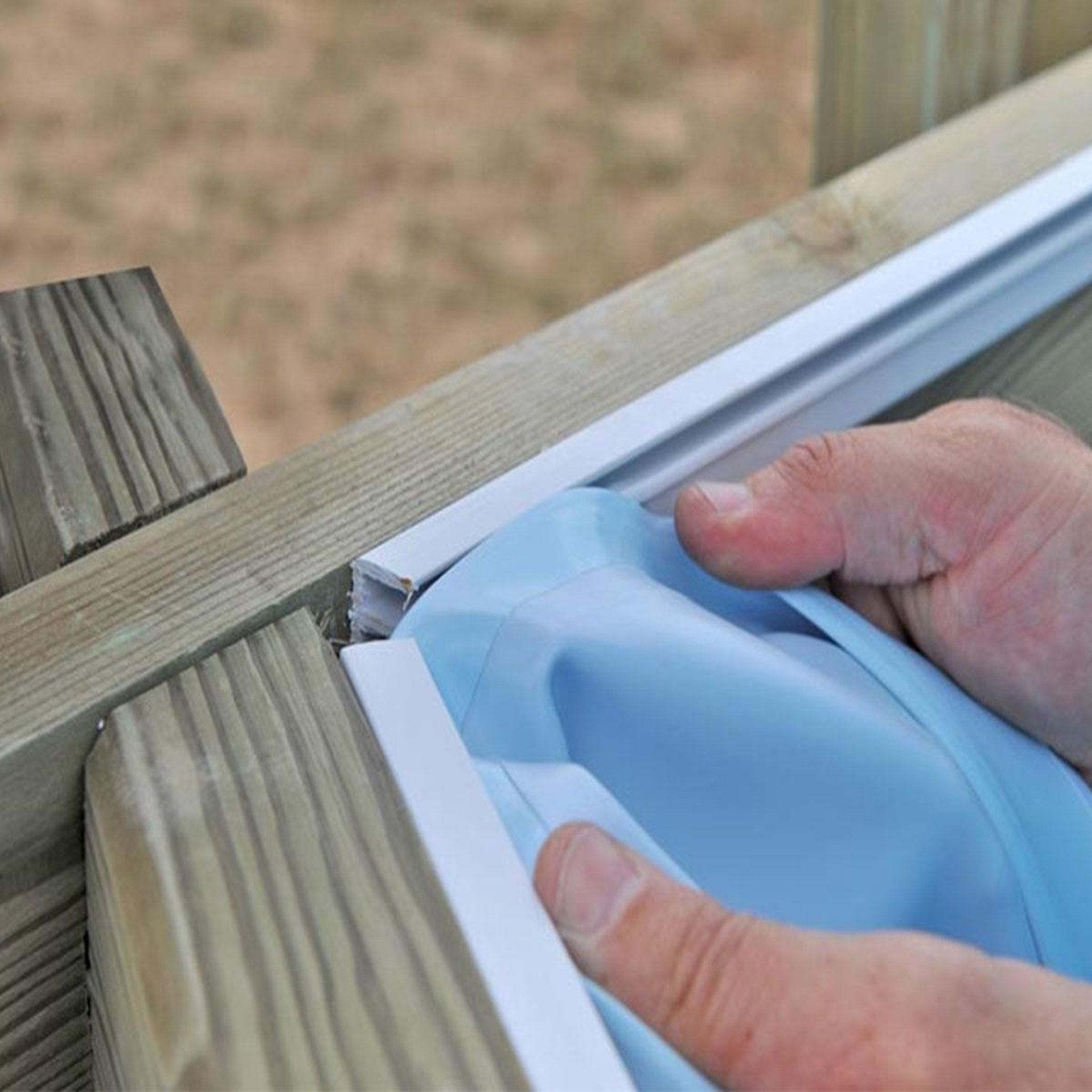 GRE Liner seul bleu pour piscine bois carrée carra - gré