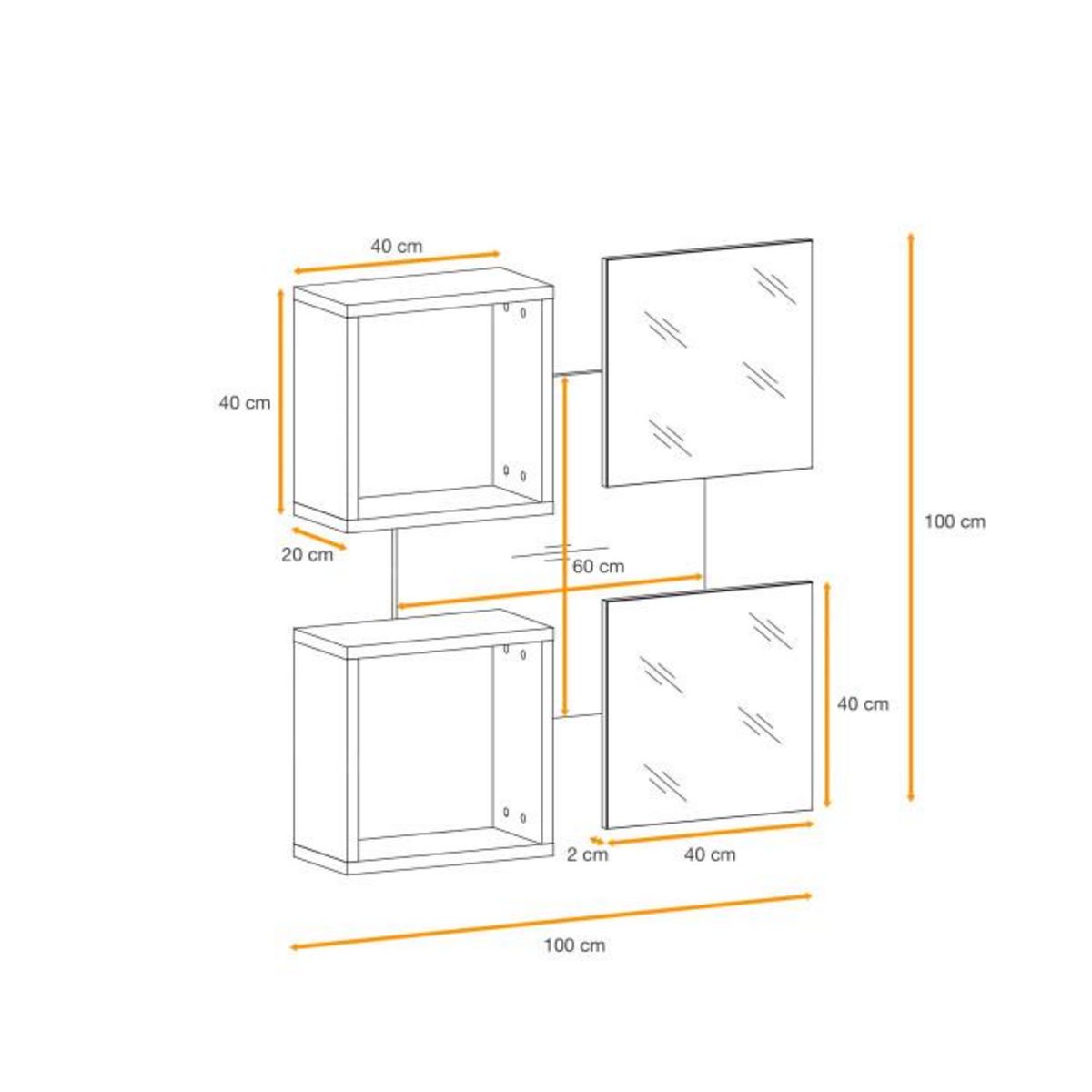Paris Prix Ensemble Dressing Design  Easy V  190cm Naturel