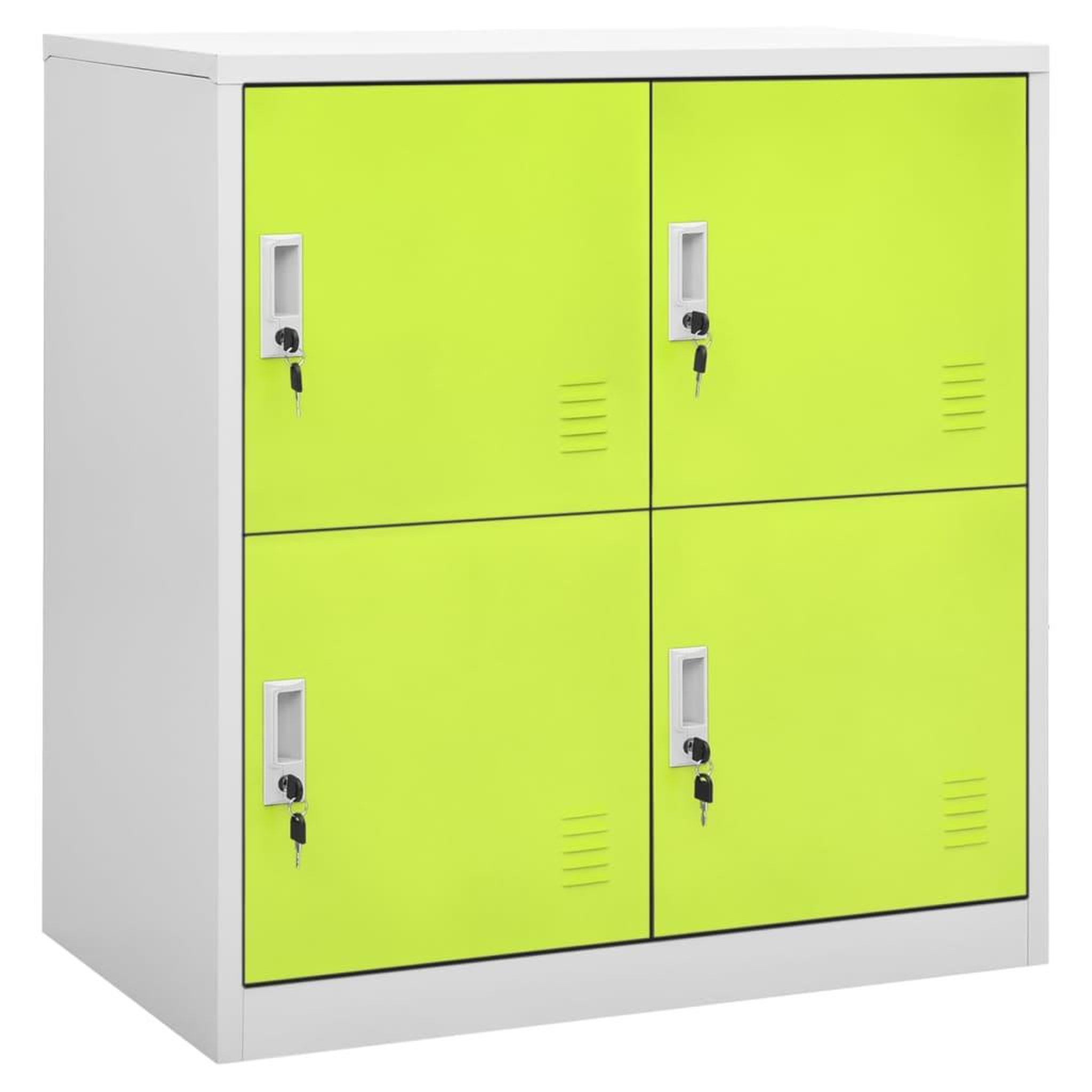 Voir la diapositive 2 : VIDAXL Armoires a casiers 5 pcs Gris clair et vert 90x45x92,5 cm Acier
