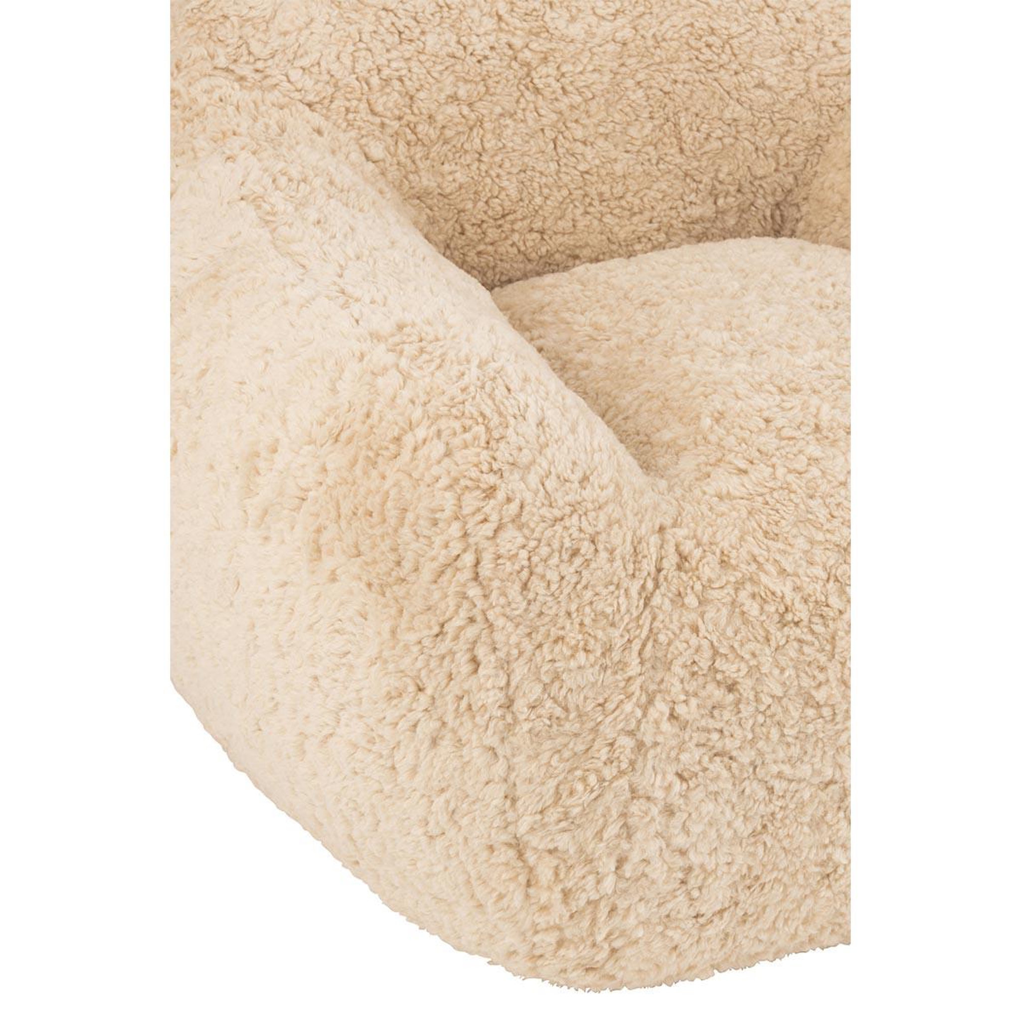 Voir la diapositive 6 : J-LINE Fauteuil en Tissu  Cutie  99cm Beige