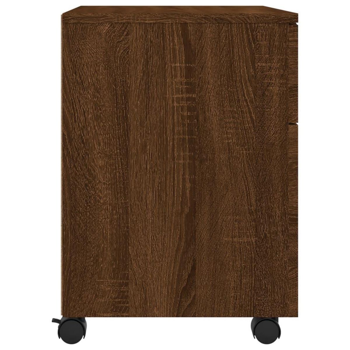 VIDAXL Classeur mobile avec roues Chene marron 45x38x54 cm Bois