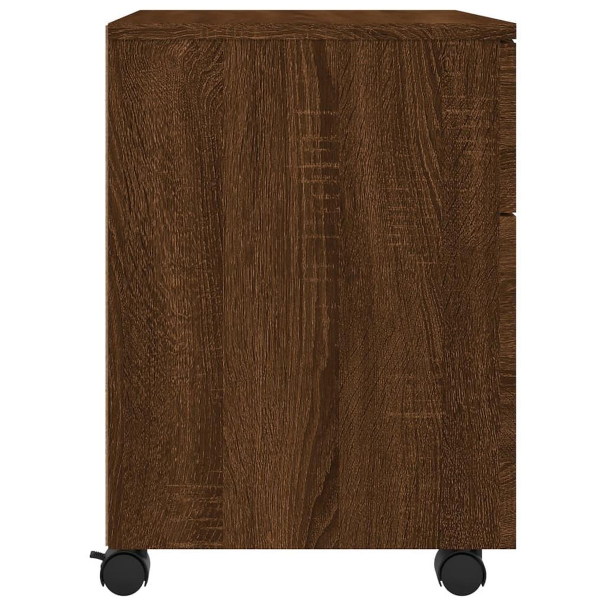 VIDAXL Classeur mobile avec roues Chene marron 45x38x54 cm Bois