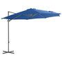 Voir la diapositive 1 : VIDAXL Parasol de jardin en porte-a-faux avec mat en acier bleu azure