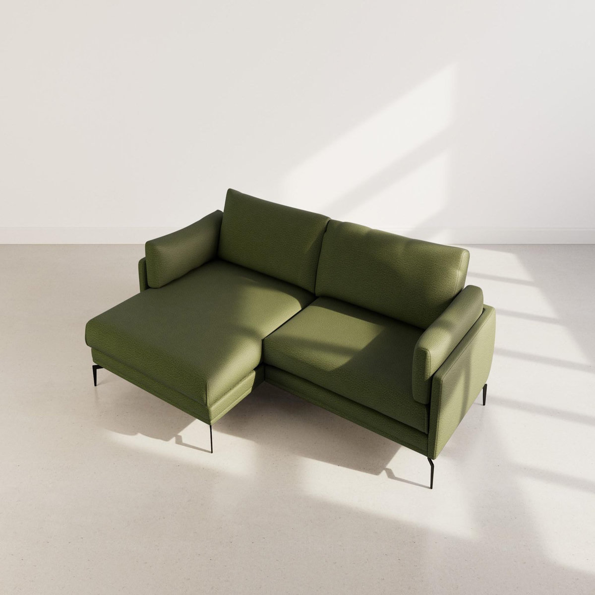 LISA DESIGN Carlos - canapé d'angle gauche 4 places ultra moelleux en tissu texturé