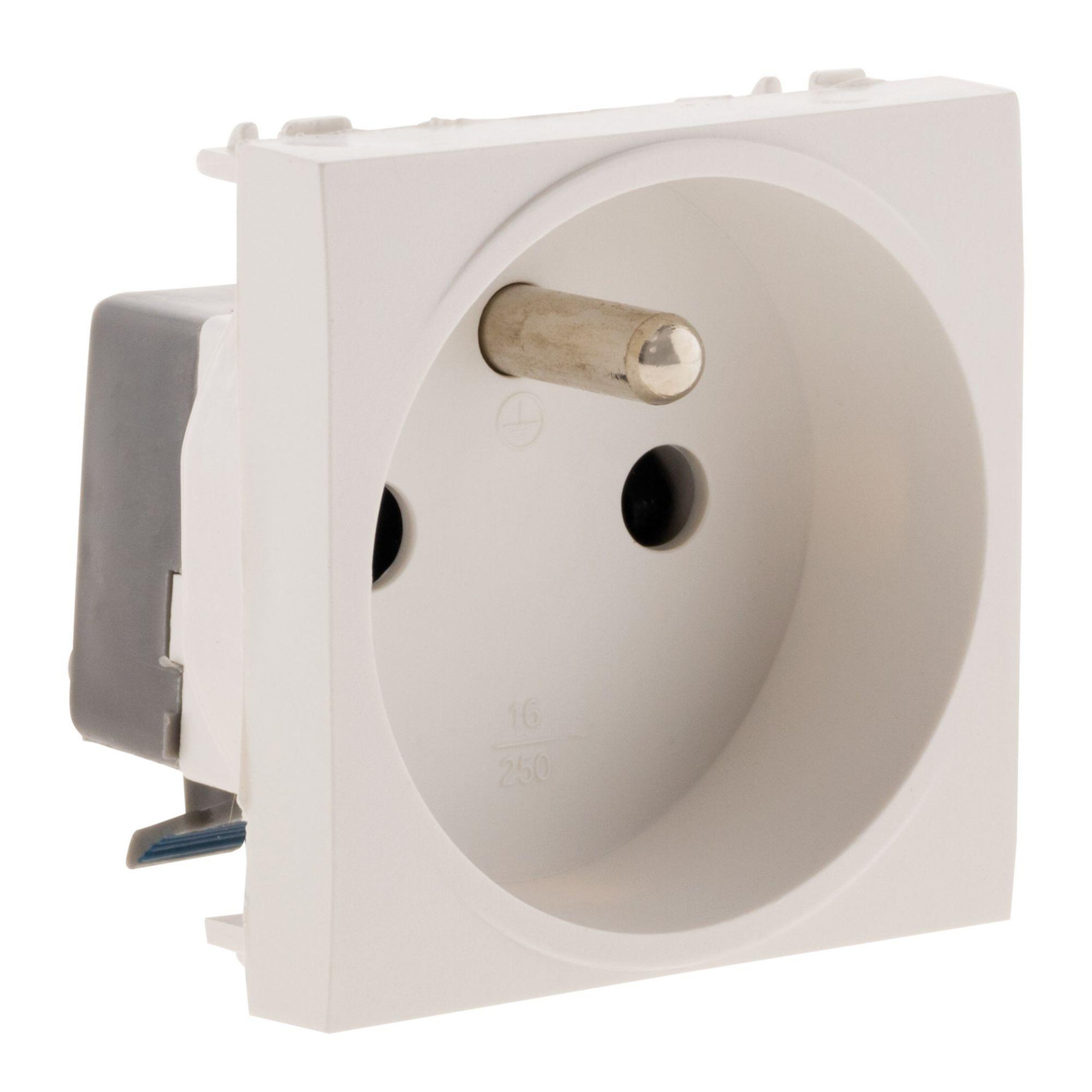 ZENITECH Prise 2P+T connexion auto. Moteur seul - blanc