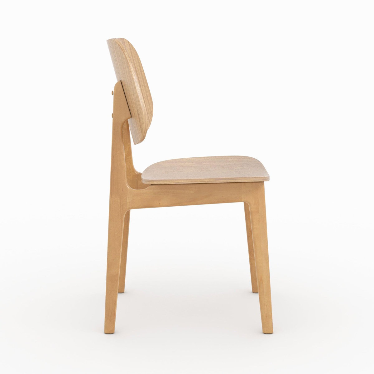 MAISON PAVANE Lot de 2 chaises en bois clair-Clyde