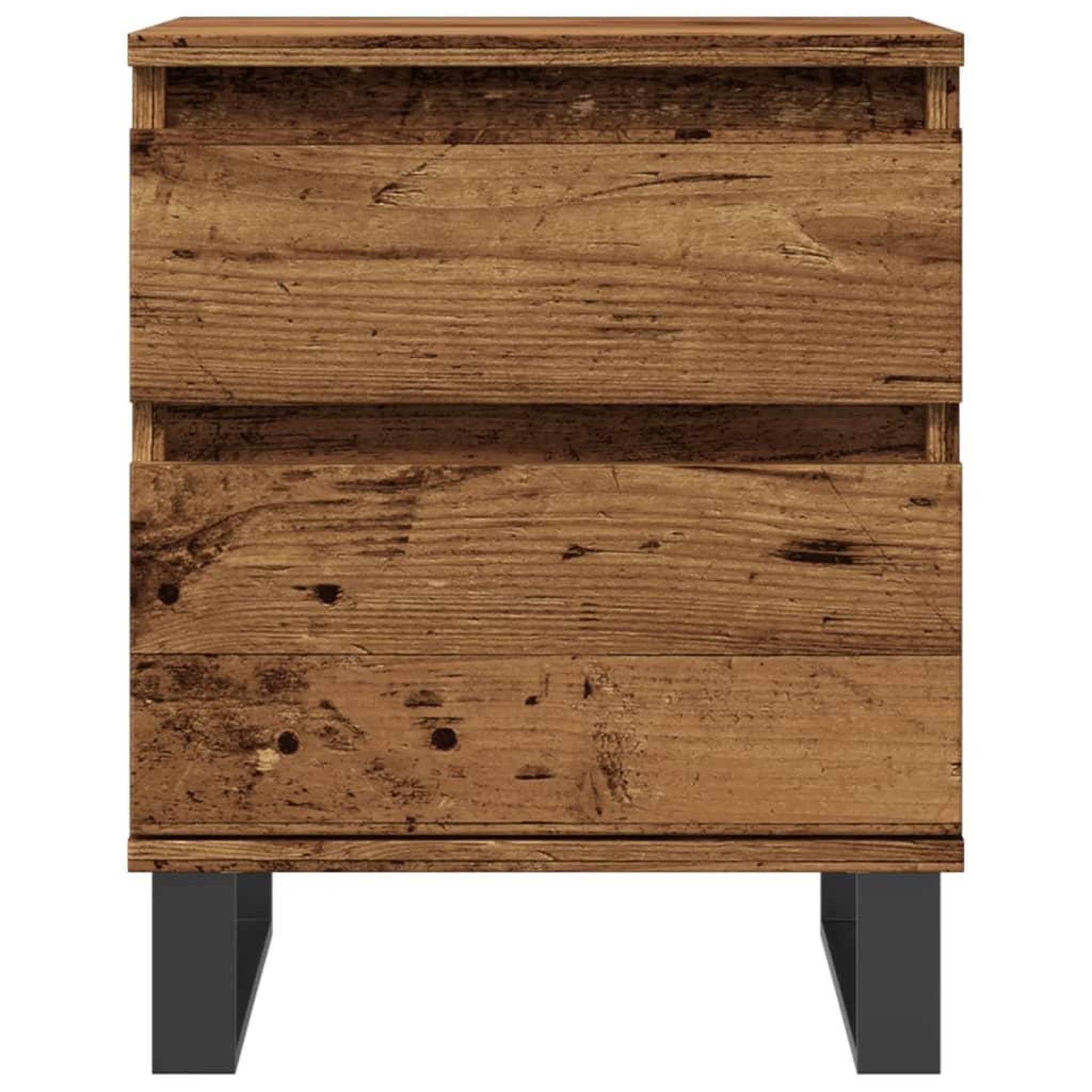 Voir la diapositive 4 : VIDAXL Tables de chevet 2 pcs vieux bois 40x35x50 cm bois d'ingenierie