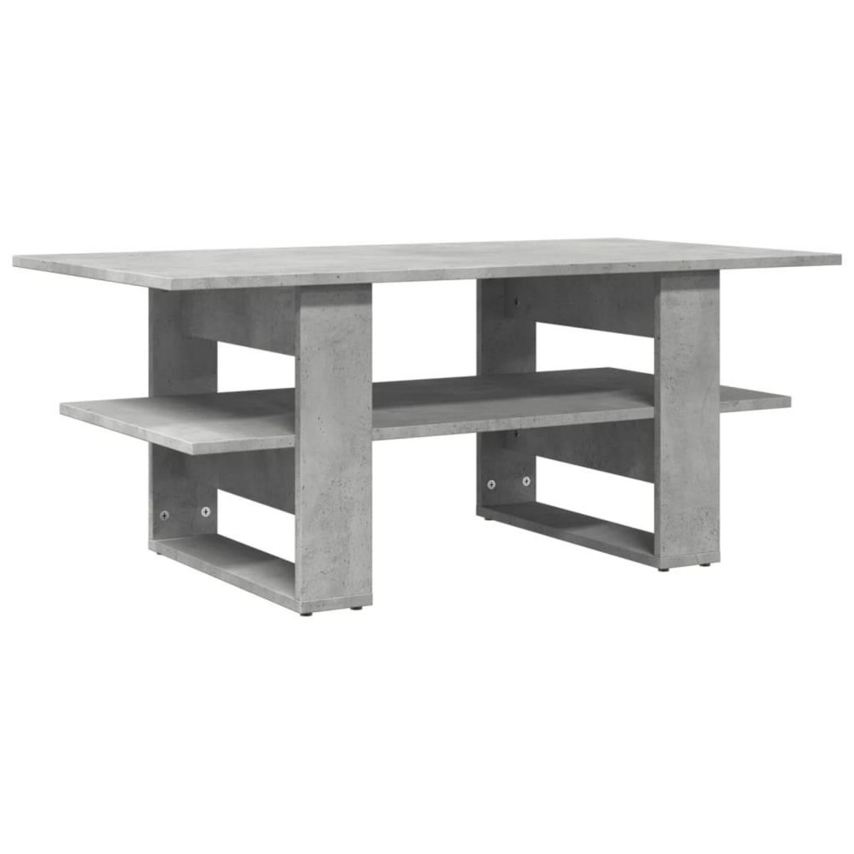 VIDAXL Table basse gris beton 102x55x42 cm bois d'ingenierie