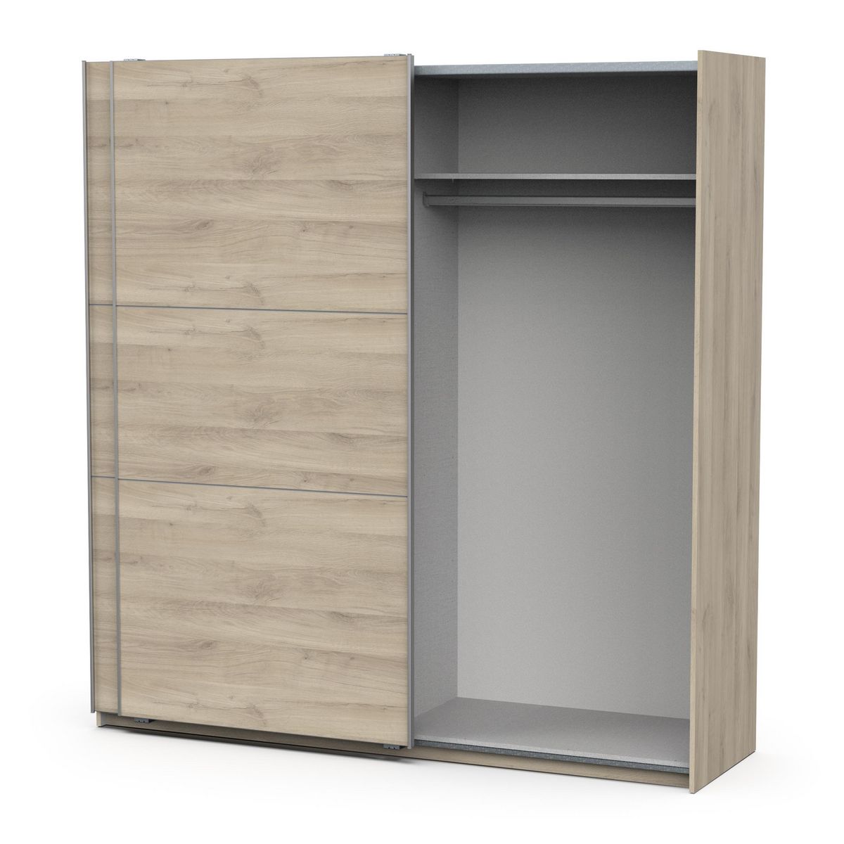 Armoire 2 portes coulissantes L200 cm THIBAULT